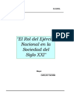 El Rol Del Ejército Nacional en La Sociedad Del Siglo XXI