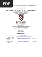 Planning and Design of Net Zero Energy Residental Building