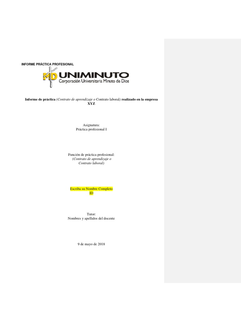 Formato Practica Profesional 2019 | PDF | Comercio electrónico ...