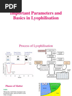 Important Parameters and Basics in Lyophilisation