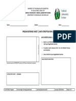 Edical Aboratory Cience: Prelim Defense Sheet - Anti-Streptolysin O