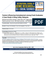 Factors Influencing Unemployment Among Fresh Graduates A Case Study in Klang Valley Malaysia