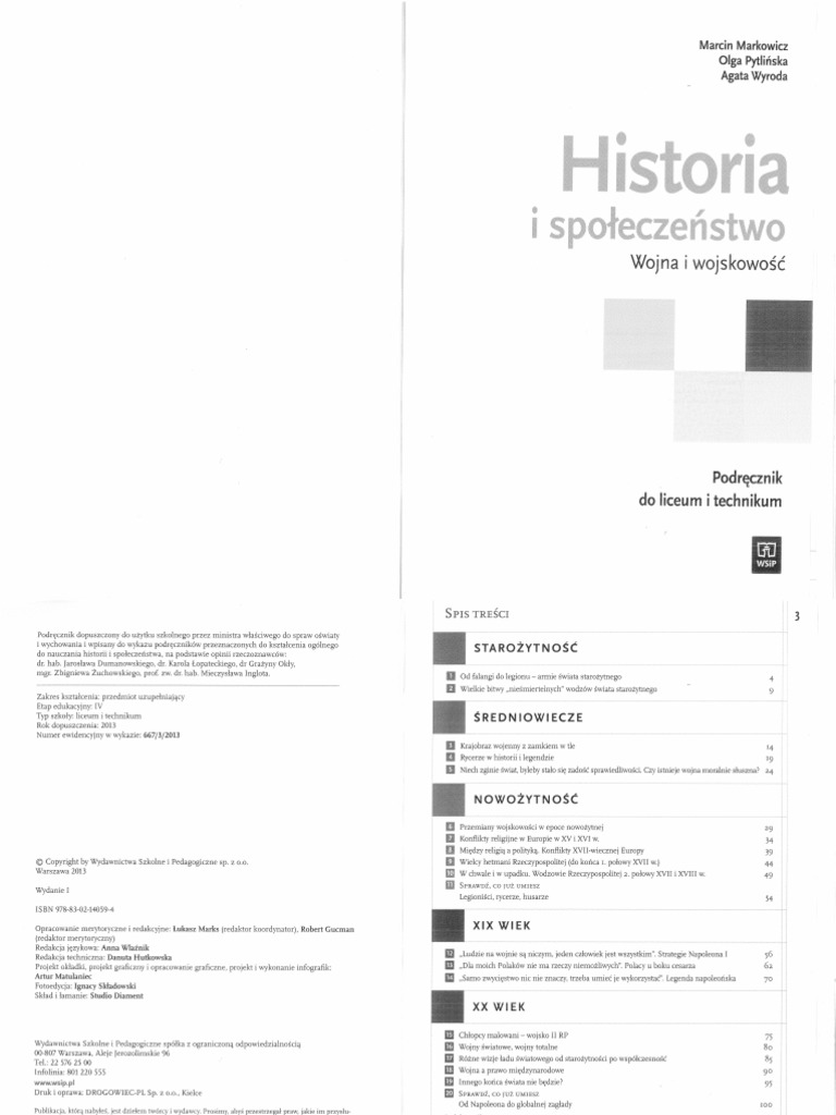 Historia I Społeczeństwo Wojna I Wojskowość Nowa Era Pdf Historia I Społeczeństwo Wojna I Wojskowość PDF | PDF