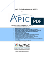 Certified Supply Chain Professional (CSCP) : Knowerx Education (India) Private Limited
