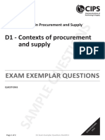 Procurement and Supply Level 4 Diploma Exam Questions
