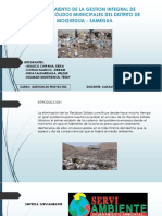 Mejoramiento de La Gestion Integral de Residuos Sólidos Municipales Del Distrito de Moquegua - Samegua