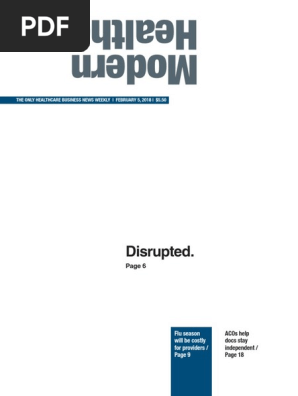 Modern Healthcare February 05 2018 Pdf Patient Protection And