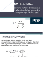 Hubungan Antara Energi dan Momentum Relativistik