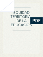 Equidad Territorial Del Sistema de Educación Venezolano