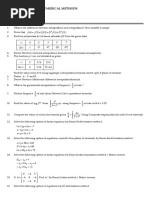 Numerical Methods: F D F D DF F F