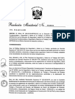 Reglamento de Seguridad y Salud en Trabajo en La Construcción - Prupuesta 2019