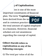 Meaning of Capitalisation