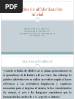 Métodos de Alfabetización Inicial