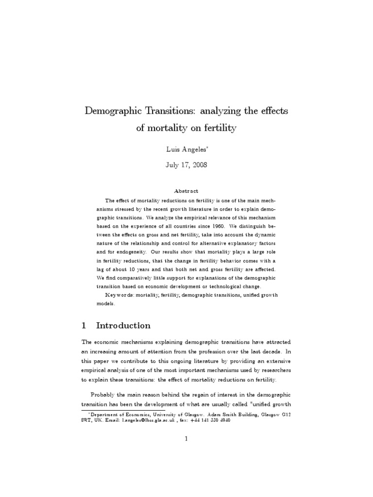 Fertility in Formerly Socialist Countries of Central and Eastern Europe ...