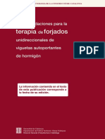 Recomendaciones para La Terapia de Forjados Unidireccionales de Viguetas Autoportantes de Hormigón - ITeC - 1992 PDF