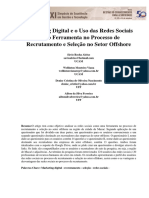 Marketing Digital e o Uso Das Redes Sociais Como Ferramenta No Processo de Recrutamento e Seleção No Setor Offshore