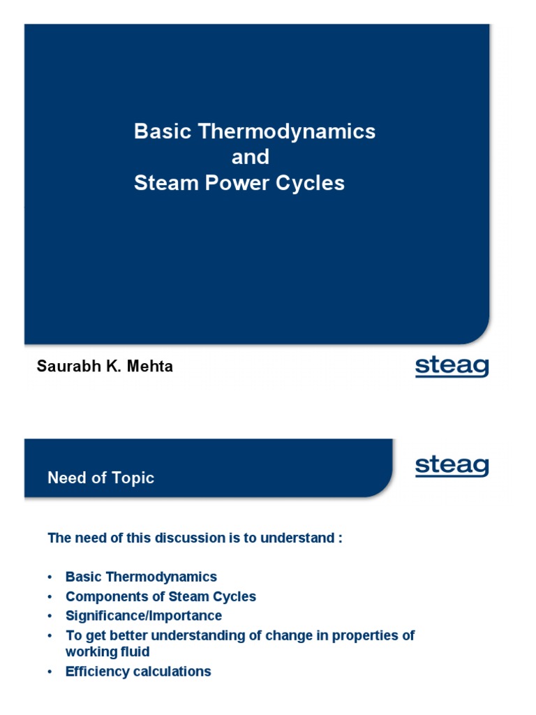 Thermodynamics and Steam Power Cycles | PDF | Steam | Heat