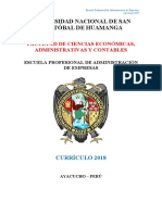 Plan de Estudios 2018 Escuela de ADMINISTRACIÓN PDF