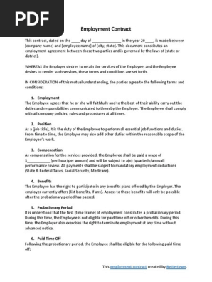 Employment Contract