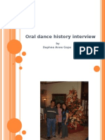 Oral Dance History Interview: by Daphne Anne Gopo