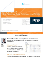 Art or Science? Due Diligence Best Practices and Pitfalls: #Firmexmc