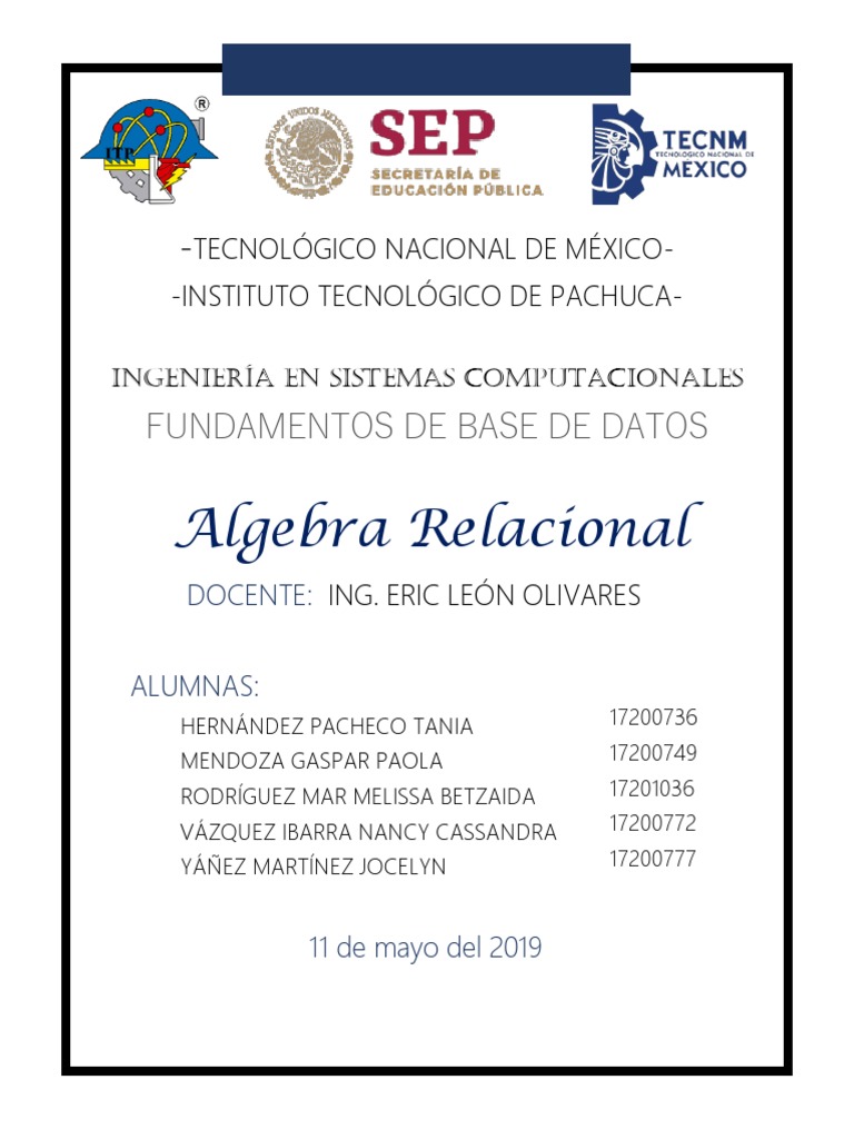 Ejercicios de Álgebra Relacional en SQL | PDF | Base de datos ...
