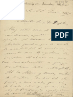 Manuscrito de Carta de Leopoldo Alas Clarin
