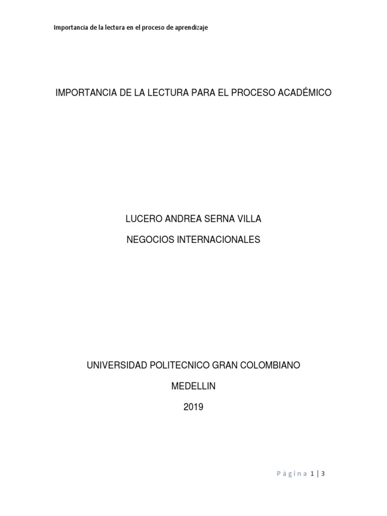 Importancia de la lectura en el aprendizaje | PDF | Amor | Aprendizaje