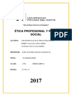 Ética Profesional Y Resp. Social: Alumno: Chachapoyas Noa Jhoan Francisco