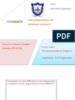 Individual Assignment: Addis Ababa Science and Technology University