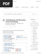 Cold Backup and Recovery From Archivelog - OrACLE-HELP