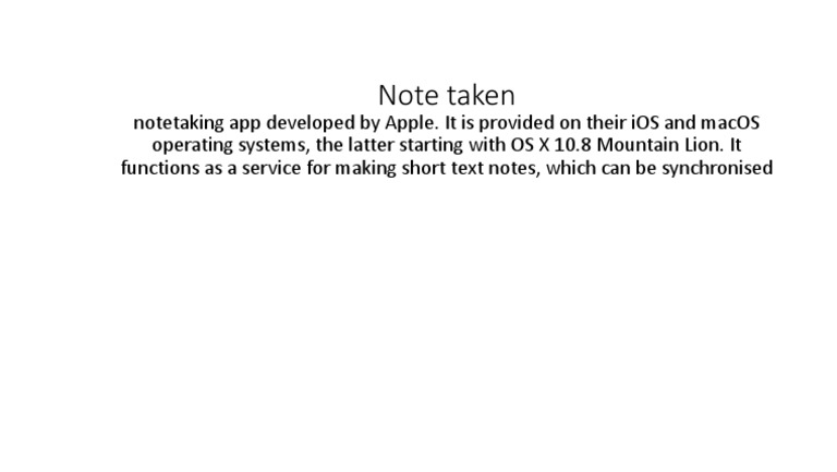 Apple Note Taking App Overview | PDF