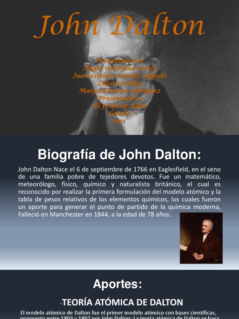 John Dalton | PDF | Átomos | Química Física