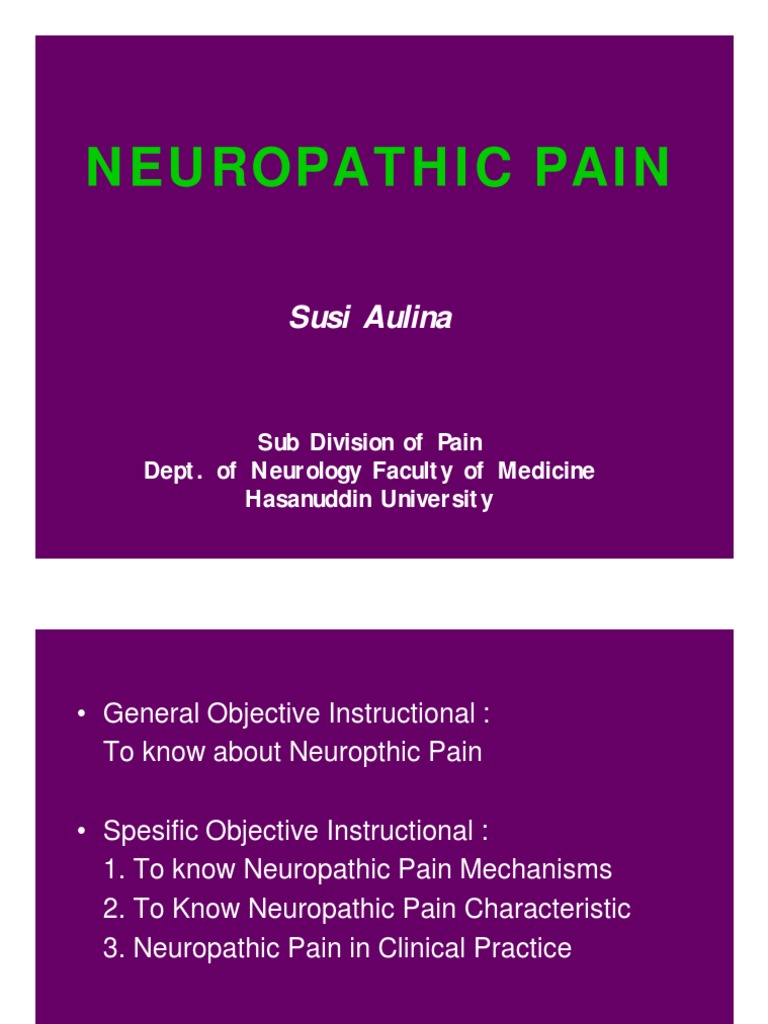 Neuropathic Pain PDF Pain Pain Management