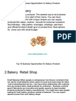  Business Opportunities for Bakery Products