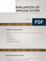Lab Evaluation of The Immune System