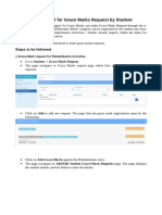 User Manual For Grace Marks Request by Student: Steps To Be Followed