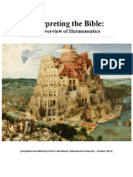 Interpreting The Bible An Overview of He