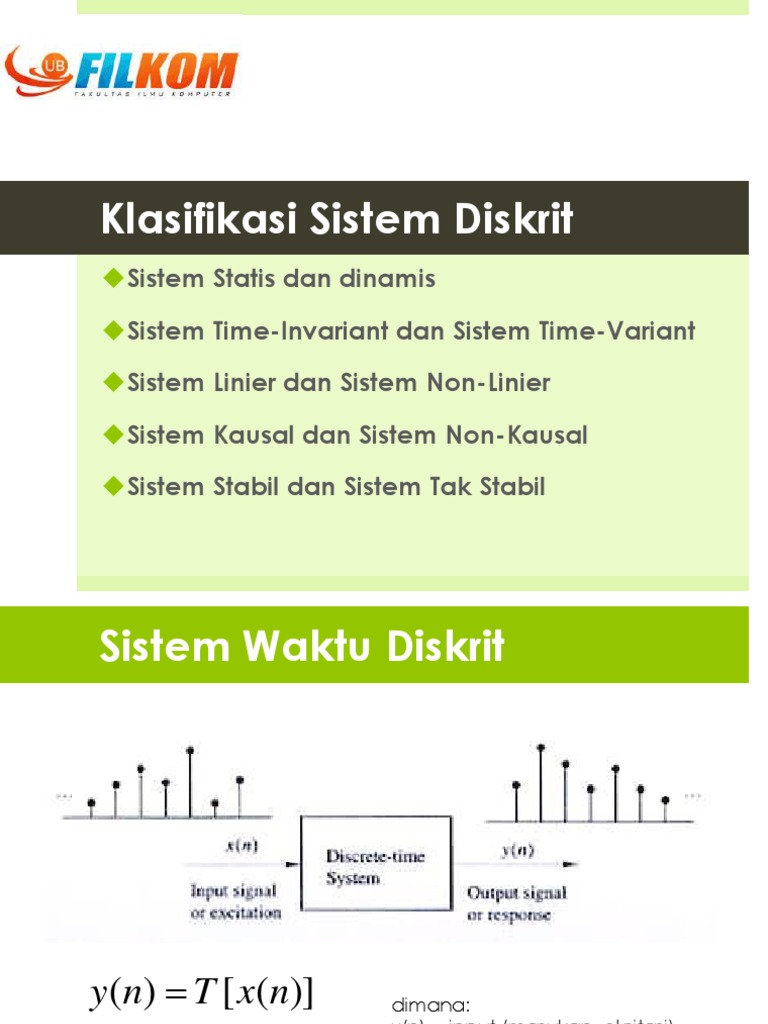 5-Klasifikasi Sistem Diskrit | PDF