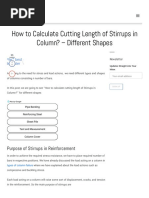 How To Calculate Cutting Length of Stirrups in Column - Different Shapes