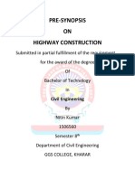 Pre-Synopsis ON Highway Construction