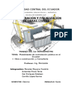 Clases de Contratos Publicos para Construccion y Consultoria