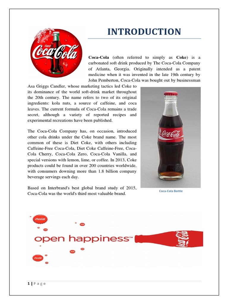 Production Process of Coca Cola | PDF | Coca Cola | Soft Drink