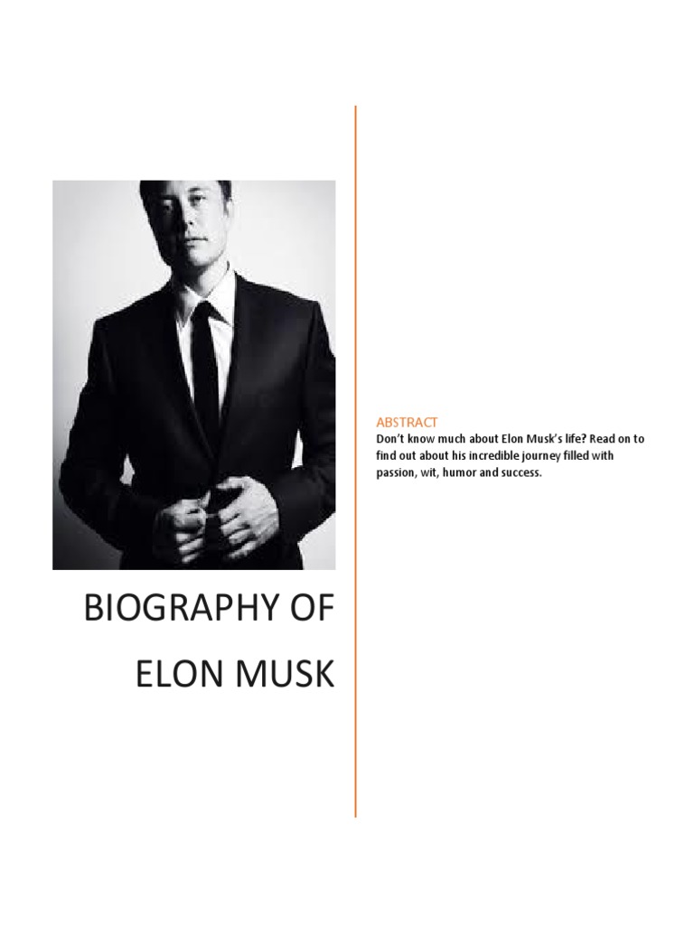 The Biography of Elon Musk Elon Musk Free 30day Trial Scribd