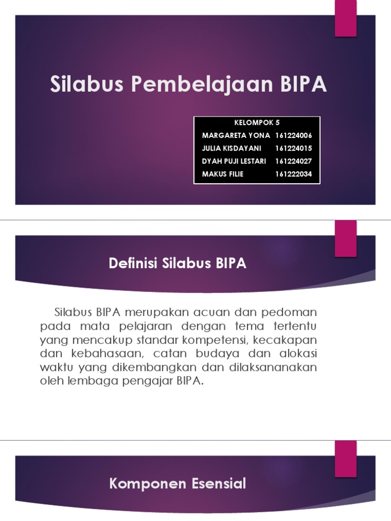 Silabus BIPA
