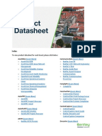 Bentley - Product Datasheet Index