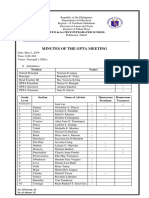 Minutes of Gpta Meeting