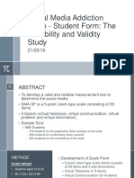 Social Media Addiction Scale - Student Form: The Reliability and Validity Study