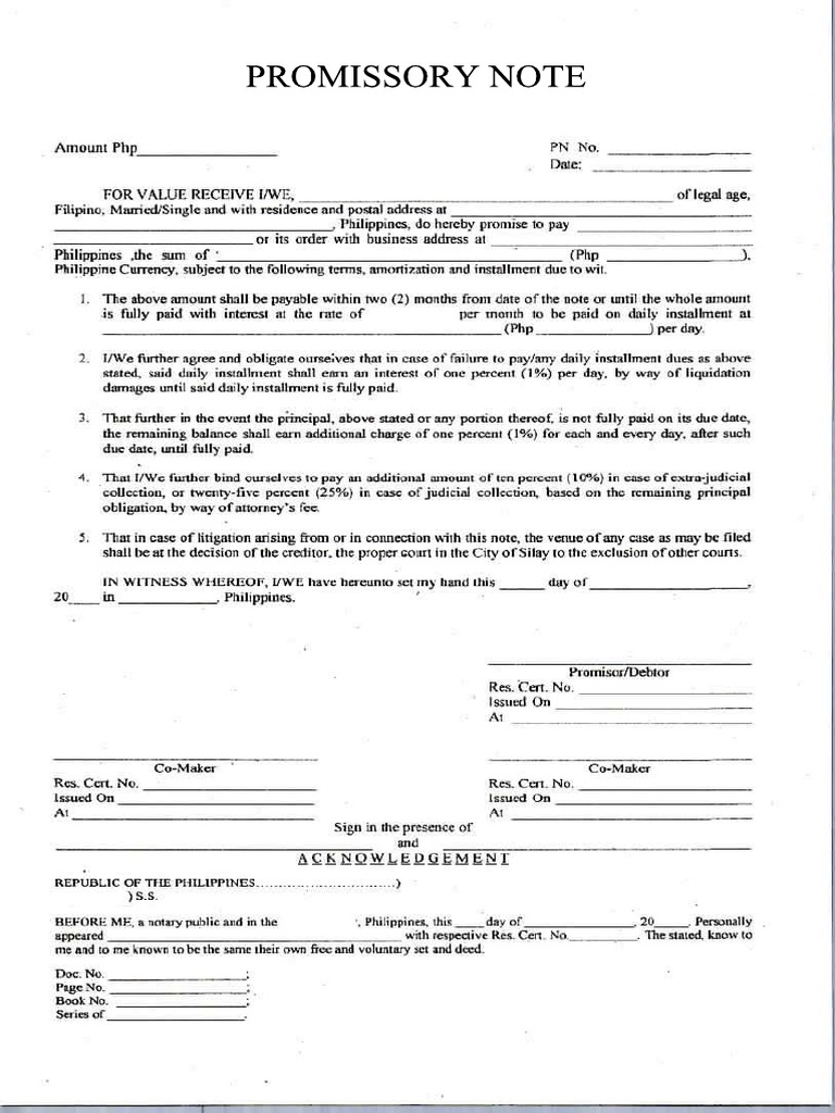 Understanding Promissory Notes | PDF