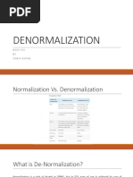 Lecture 2 Denormalization